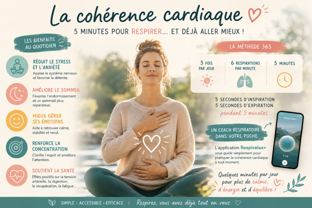 La cohérence cardiaque : 5 minutes pour respirer… et déjà se sentir mieux !