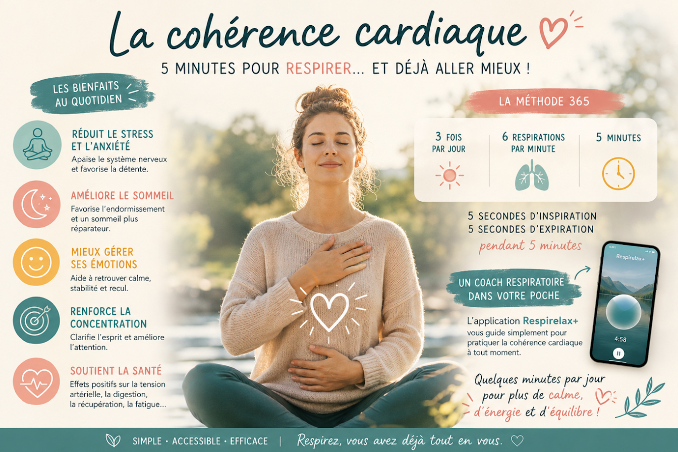 La cohérence cardiaque : 5 minutes pour respirer… et déjà se sentir mieux !